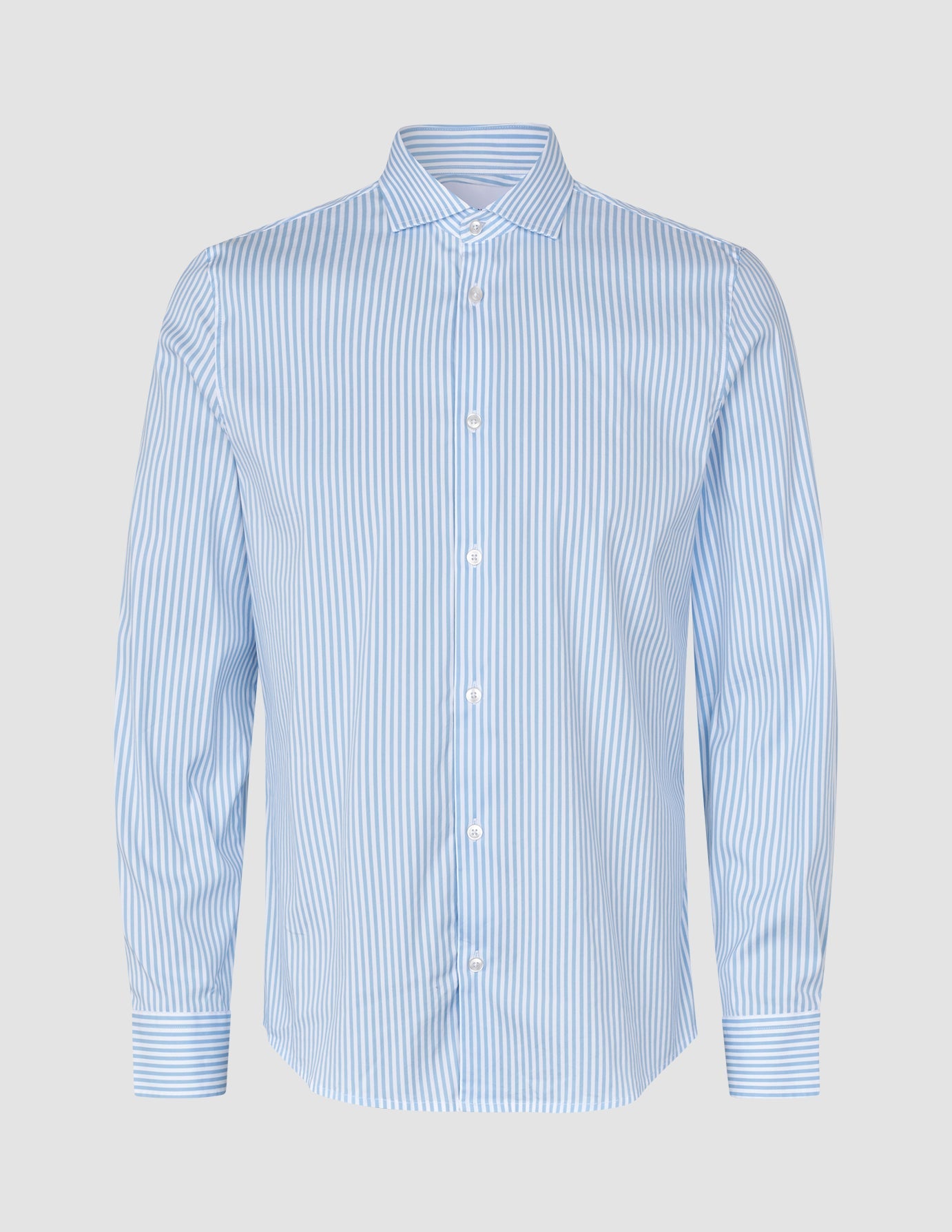 Elevated Shirt Light Blue Stripe Thin Regular